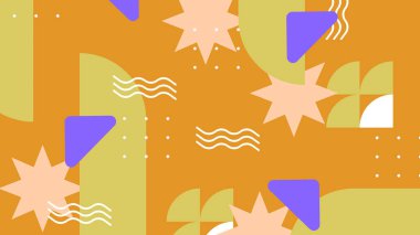 Renkli şekilli soyut geometrik desen arkaplanı