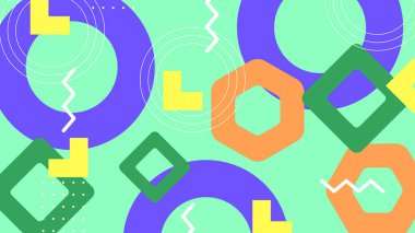 Renkli şekilli soyut geometrik desen arkaplanı