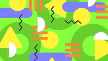 Renkli şekilli soyut geometrik desen arkaplanı