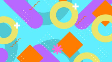 Sıcak Renkli Tonlardaki Soyut Geometrik Desen