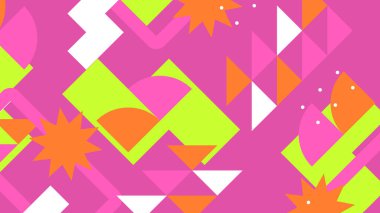 Modern Renkli Tasarımda Soyut Geometrik Şekiller