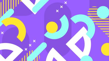 Şekil Desenleriyle Soyut Geometrik Arkaplan