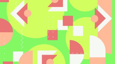 Modern Renkli Tasarımda Soyut Geometrik Şekiller