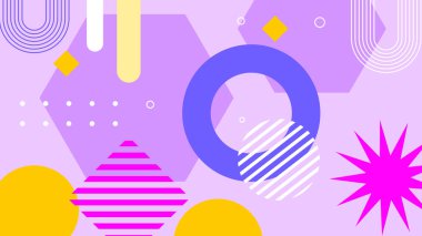 Renkli şekilli soyut geometrik desen arkaplanı