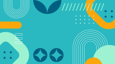 Geometrik Desenler ile Renkli Soyut Şekiller Arkaplanı