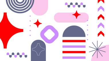 Geometrik arka plan şekilleri ile