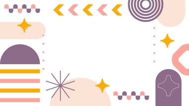 Sıcak Renkli Tonlardaki Soyut Geometrik Desen