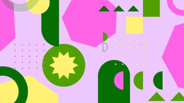 Renkli şekilli soyut geometrik desen arkaplanı