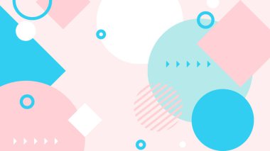 Geometrik Desenler ile Renkli Soyut Şekiller Arkaplanı