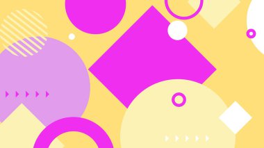 Modern Renkli Tasarımda Soyut Geometrik Şekiller