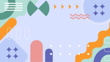 Kalın Renkler ve Şekillerle Canlı Soyut Geometrik Arkaplan