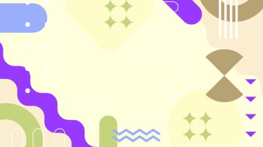 Canlı Renkler ve Şekillerle Geometrik Soyut Desen. Kalın Geometrik Şekiller ve Canlı Renkler içeren canlı bir Soyut Desen