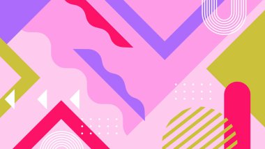 Renkli şekilli soyut geometrik desen arkaplanı