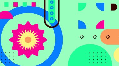 Şekil Desenleriyle Soyut Geometrik Arkaplan