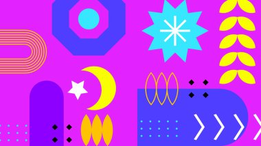 Geometrik arka plan şekilleri ile