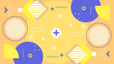 Geometrik Desenler ile Renkli Soyut Şekiller Arkaplanı