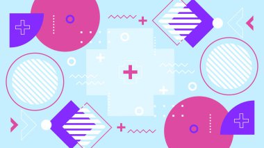 Şekilleri olan renkli soyut geometrik desen. Arkaplan, Sanat Projeleri ve Modern Tasarım Konseptleri için ideal.