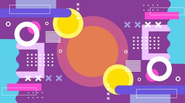 Şekil Desenleriyle Soyut Geometrik Arkaplan