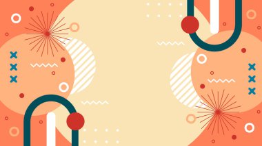Canlı Geometrik Soyut Arkaplan. Dinamik Soyut Arkaplan Şekilleri Renkli Şekiller halinde. Modern, oyuncu bir estetik gerektiren Tasarım Projeleri için mükemmel.