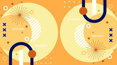 Modern Renkli Tasarımda Soyut Geometrik Şekiller