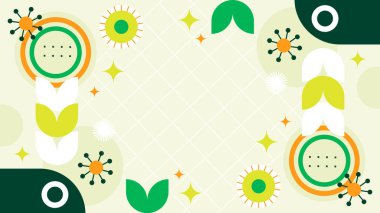 Kalın Renkli Modern Soyut Geometrik Arkaplan