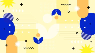 Geometrik Desenler ile Renkli Soyut Şekiller Arkaplanı