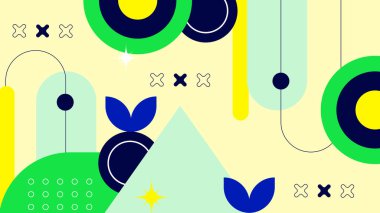 Şekil Desenleriyle Soyut Geometrik Arkaplan