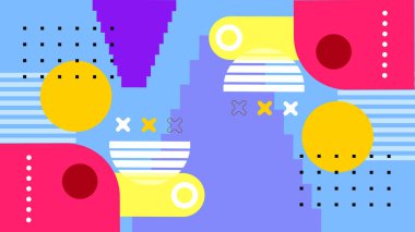 Şekil Desenleriyle Soyut Geometrik Arkaplan