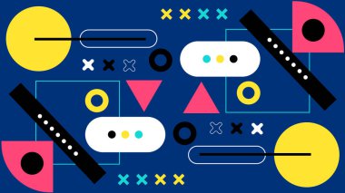 Şekil Desenleriyle Soyut Geometrik Arkaplan