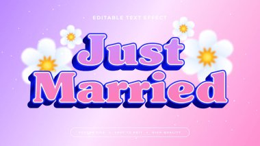 Mavi Pembe ve Mor Violet, 3D Düzenlenebilir Metin Efekti - Yazı Tipi Stili