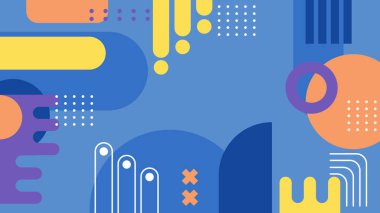 Sıcak Renkli Tonlardaki Soyut Geometrik Desen