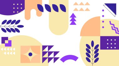 Kalın Renkler ve Şekillerle Canlı Soyut Geometrik Arkaplan