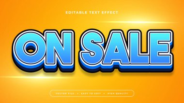 Siyah Turuncu ve Mavi İndirimde 3d Düzenlenebilir Metin Efekti - Yazı Tipi Biçimi