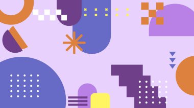 Şekilleri olan renkli soyut geometrik desen. Arkaplan, Sanat Projeleri ve Modern Tasarım Konseptleri için ideal.