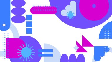 Şekil Desenleriyle Soyut Geometrik Arkaplan