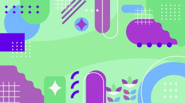 Renkli şekilli soyut geometrik desen arkaplanı