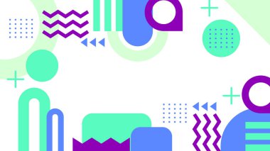 Sıcak Renkli Tonlardaki Soyut Geometrik Desen