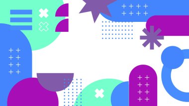 Şekilleri olan renkli soyut geometrik desen. Arkaplan, Sanat Projeleri ve Modern Tasarım Konseptleri için ideal.