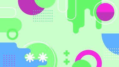 Şekilleri olan renkli soyut geometrik desen. Arkaplan, Sanat Projeleri ve Modern Tasarım Konseptleri için ideal.