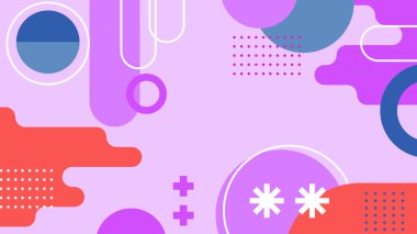 Şekilleri olan renkli soyut geometrik desen. Arkaplan, Sanat Projeleri ve Modern Tasarım Konseptleri için ideal.