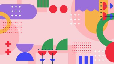 Modern Şekilli Soyut Geometrik Arkaplan. Tasarım Projeleri ve Yaratıcı Sunumlar için İdeal