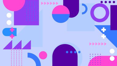 Sıcak Renkli Tonlardaki Soyut Geometrik Desen