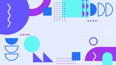 Canlı Geometrik Soyut Arkaplan. Dinamik Soyut Arkaplan Şekilleri Renkli Şekiller halinde. Modern, oyuncu bir estetik gerektiren Tasarım Projeleri için mükemmel.