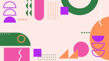 Modern Renkli Tasarımda Soyut Geometrik Şekiller