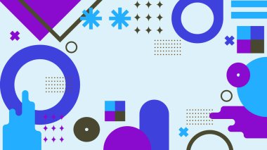 Geometrik Desenler ile Renkli Soyut Şekiller Arkaplanı