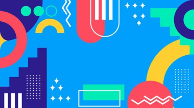 Geometrik arka plan şekilleri ile