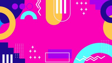 Şekil Desenleriyle Soyut Geometrik Arkaplan