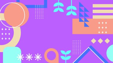 Şekilleri olan renkli soyut geometrik desen. Arkaplan, Sanat Projeleri ve Modern Tasarım Konseptleri için ideal.