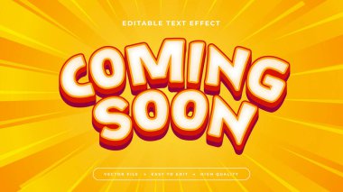 Kırmızı Beyaz ve Turuncu Yakında 3d Düzenlenebilir Metin Efekti - Yazı Tipi Biçimi