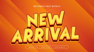 Turuncu Sarı ve Kahverengi Yeni Gelen 3d Düzenlenebilir Metin Efekti - Yazı Tipi